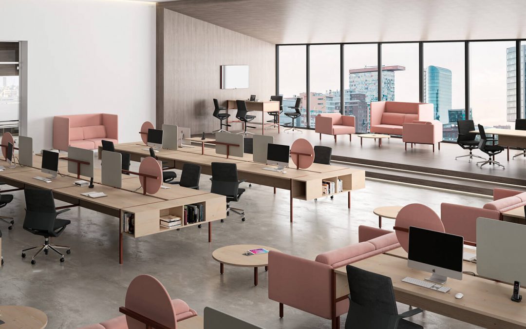 Tendències en disseny d’oficines el 2026: colors càlids, materials naturals i mobiliari modern